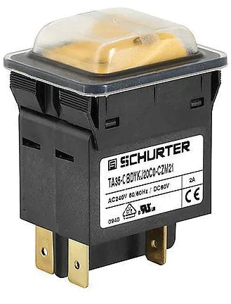 Schurter TA35 Rocker 2Pole, Part #3-100-114 | Circuit Breaker | DEX Information Technology Schurter