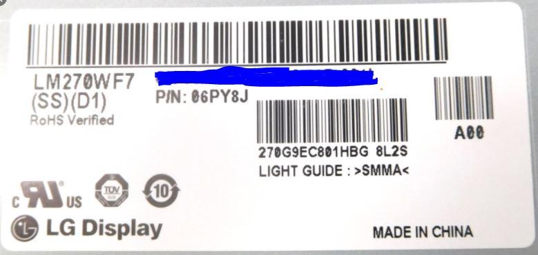 Dell LCD Panel, 27.0", FHD, 6PY8J, New - edexdeals