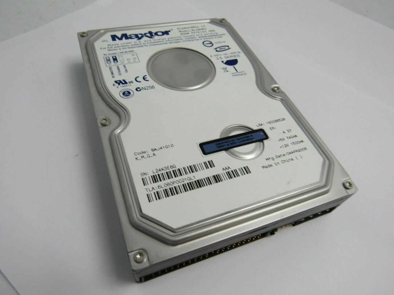 HARD DRIVE, 80GB 3.5" 7200RPM PATA Information Technology DEX 