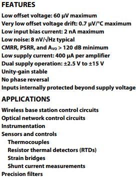 IC, Analog Devices, Dual PRECISION LOW NOISE OP-AMP, OP2177ARMZ-REEL - DEX